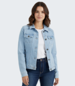 Women's Stretch Denim Jacket Ligth-Wash - Image 5