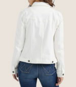 Women's Stretch Denim Jacket Off-white - Image 2